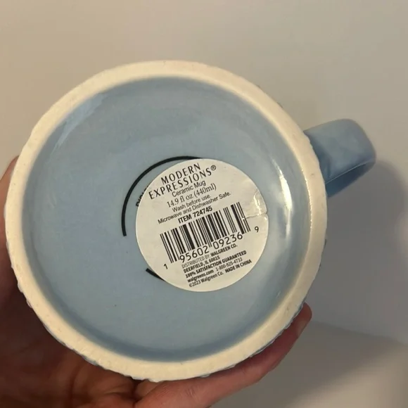 Blue Floral J Floral Coffee Mug 💙 - Picture 3 of 3